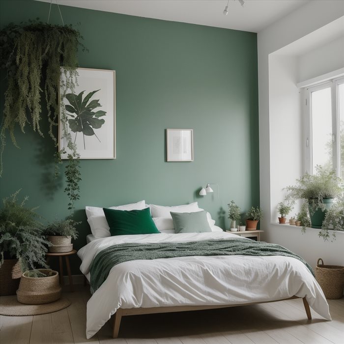 Équilibre Parfait : Chambre Verte et Blanche