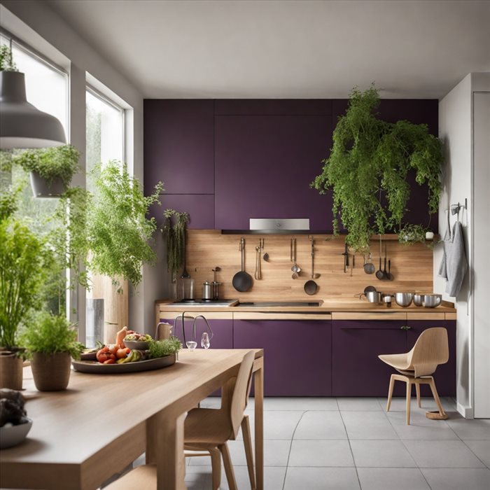 Intégrer la Couleur Aubergine dans Votre Cuisine